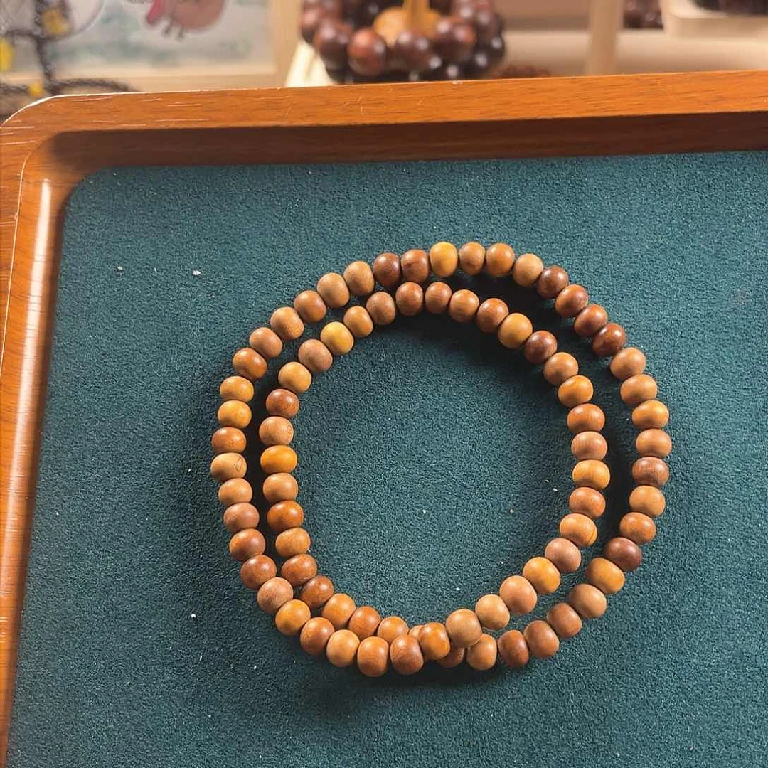 白玉菩提把件明老山