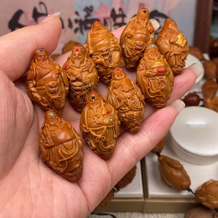 蘑***力手串/手链橄榄核橄榄雕刻