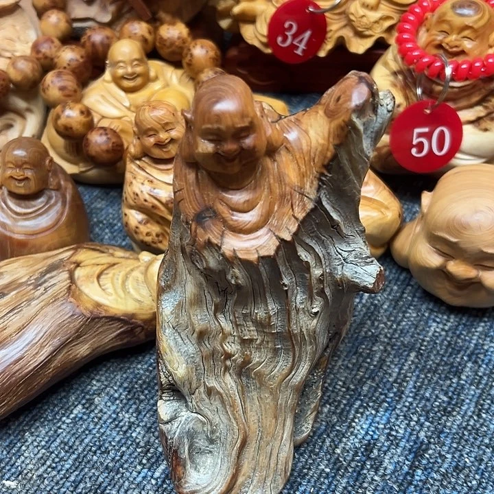 柏木太行崖柏手把摆件