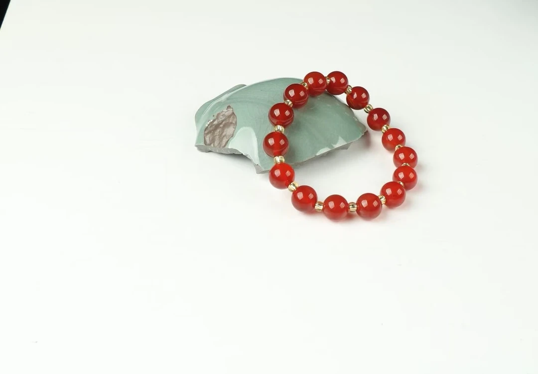 一辰 潮流手链时尚饰品（C08）高端透红珠子手串