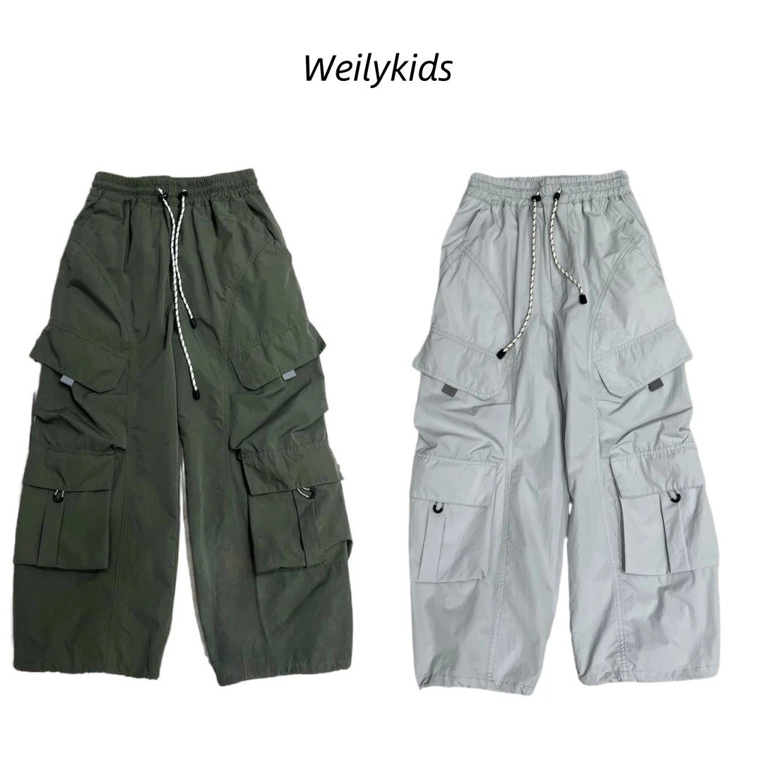 2025年夏季中大童宽松速干工装裤可亲子   7127