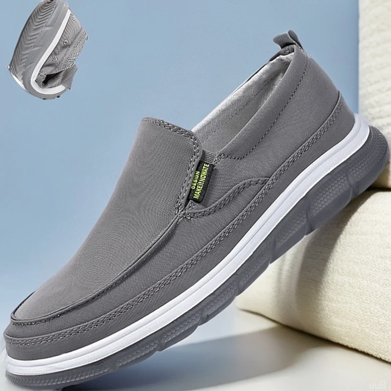 男鞋2023夏季耐穿单鞋帆布鞋懒人鞋透气鞋子老北京