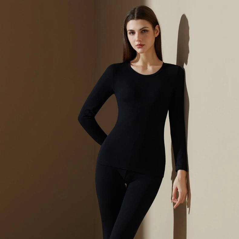 女士鹅绒蛋白纤维长袖保暖套装