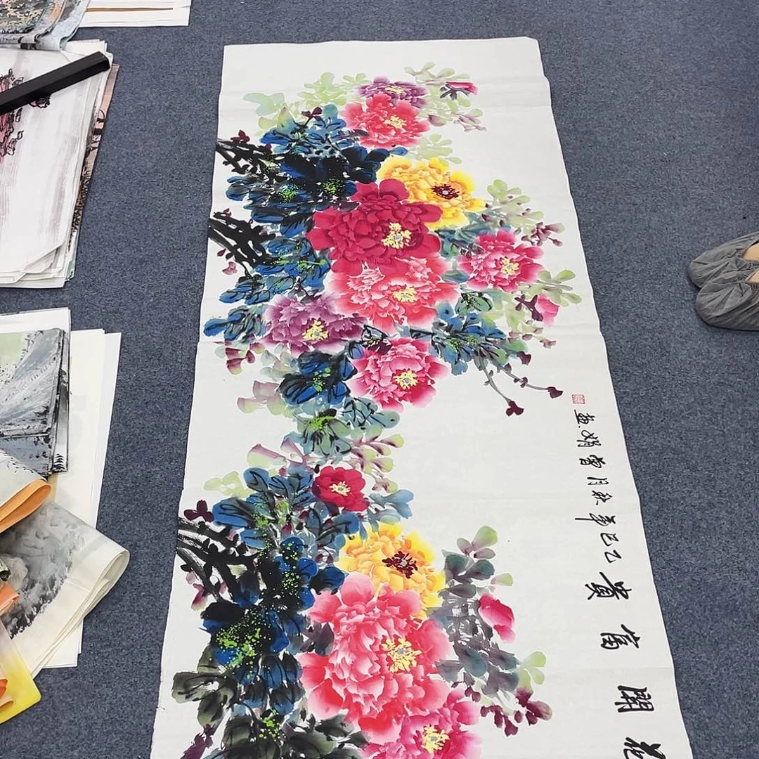 国国画作品小姐姐放漏…