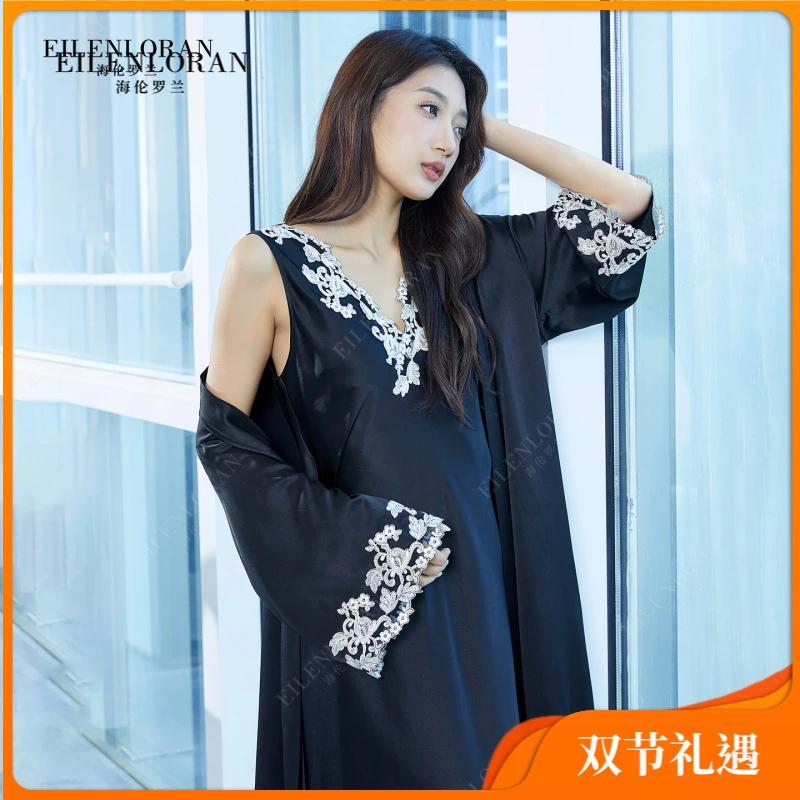 100%桑蚕丝女士高级感睡袍家居服850411303
