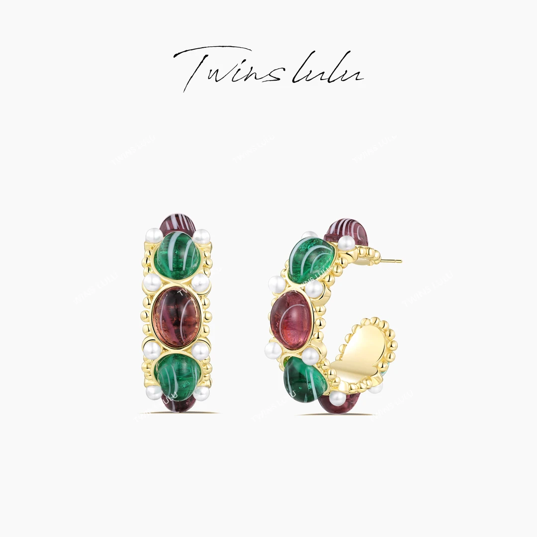 TWINS LULU 镀k金 【春上新】Vintage典藏彩色珠珠耳环TSL980