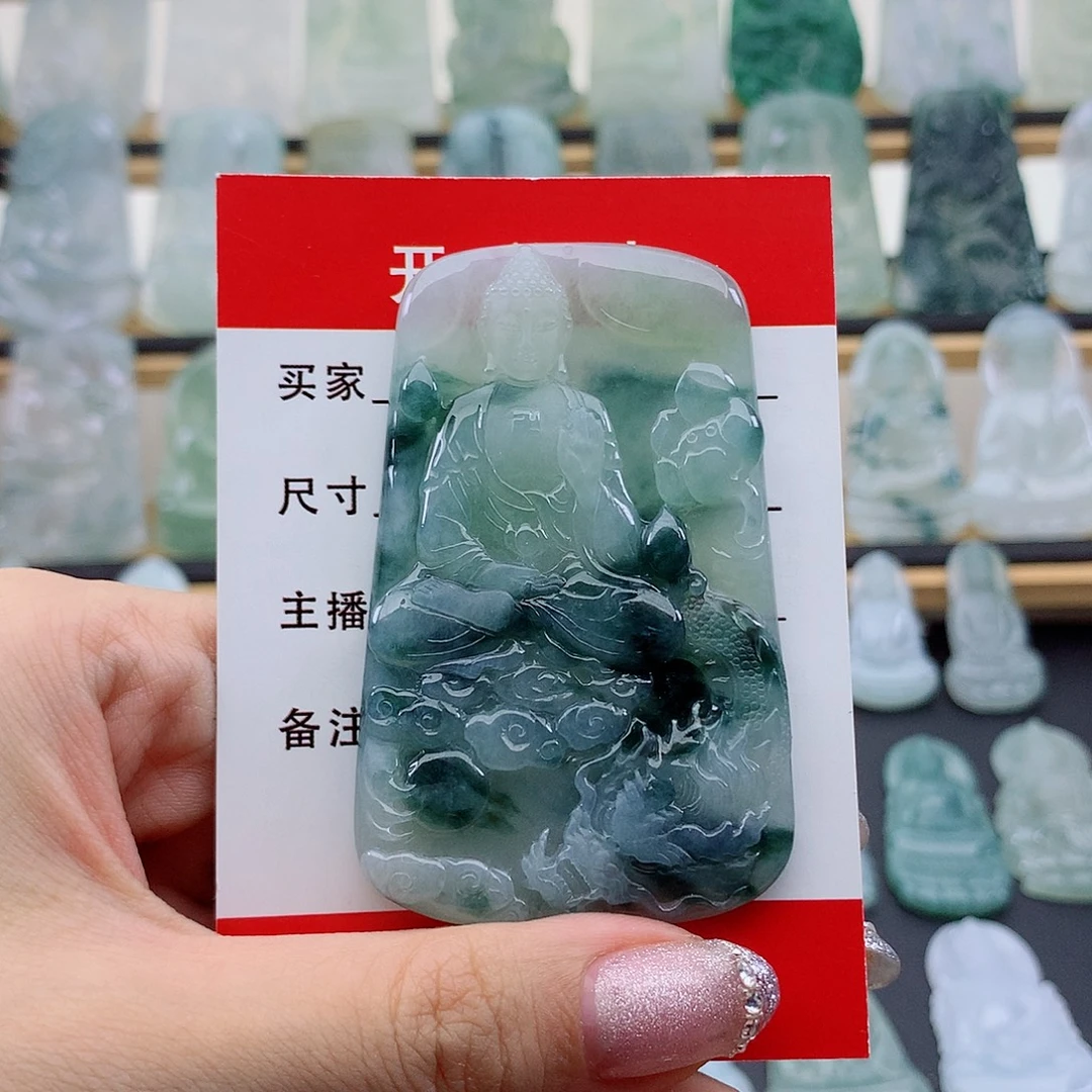 翡翠未镶嵌颈饰阿弥陀佛