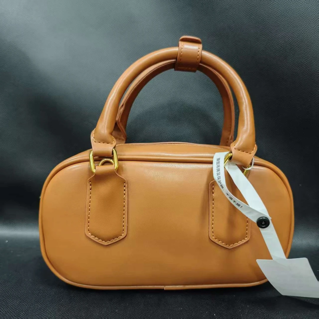 SMVP 高定奢品 时尚潮流真皮新款女包 0143 棕色保龄球