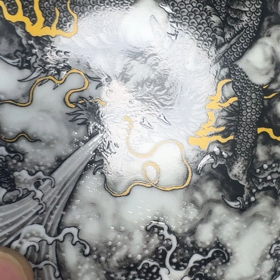 摆件黑墨龙吸水大壶承微瑕