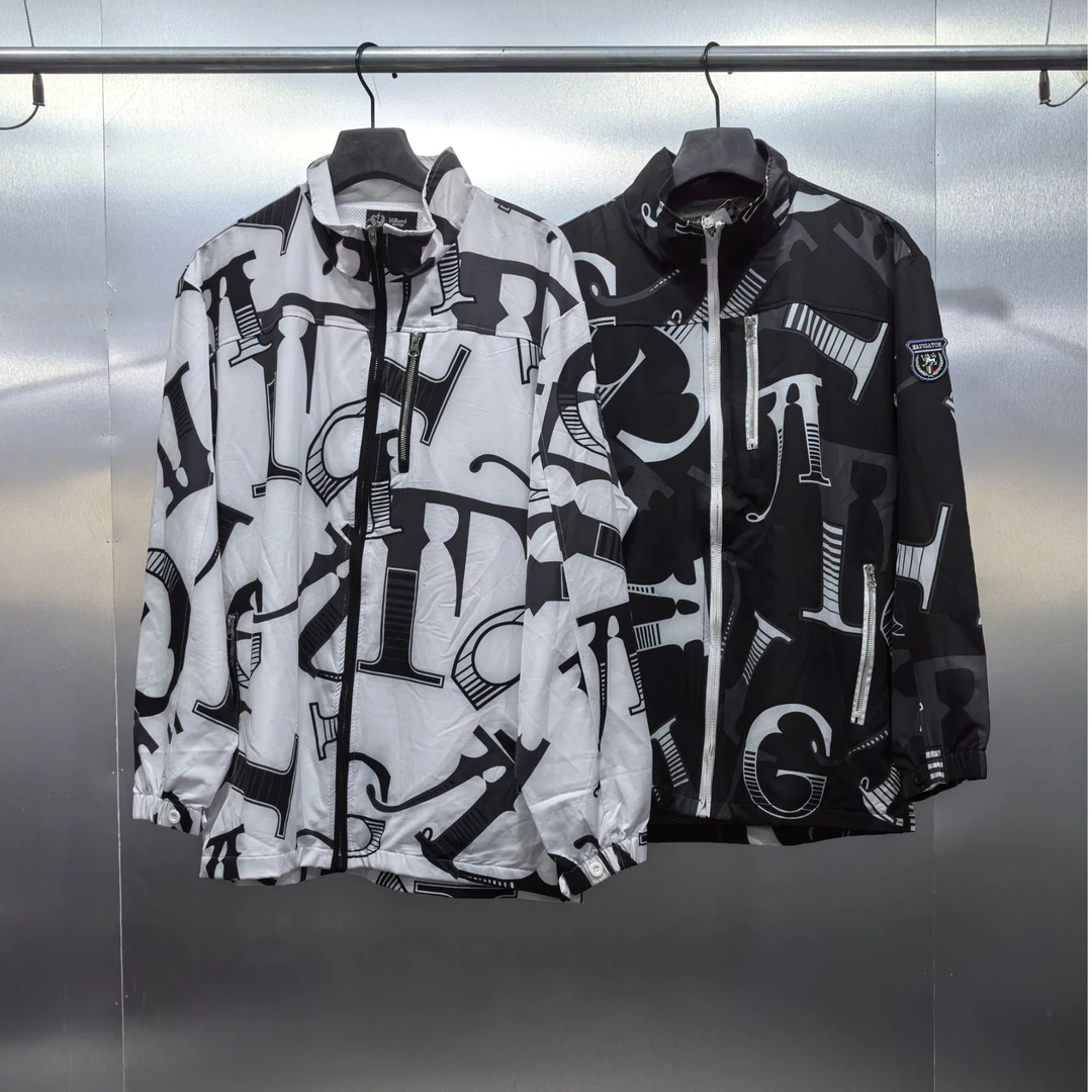 B01-32621-HIF春秋季满印花时尚潮流夹克外套