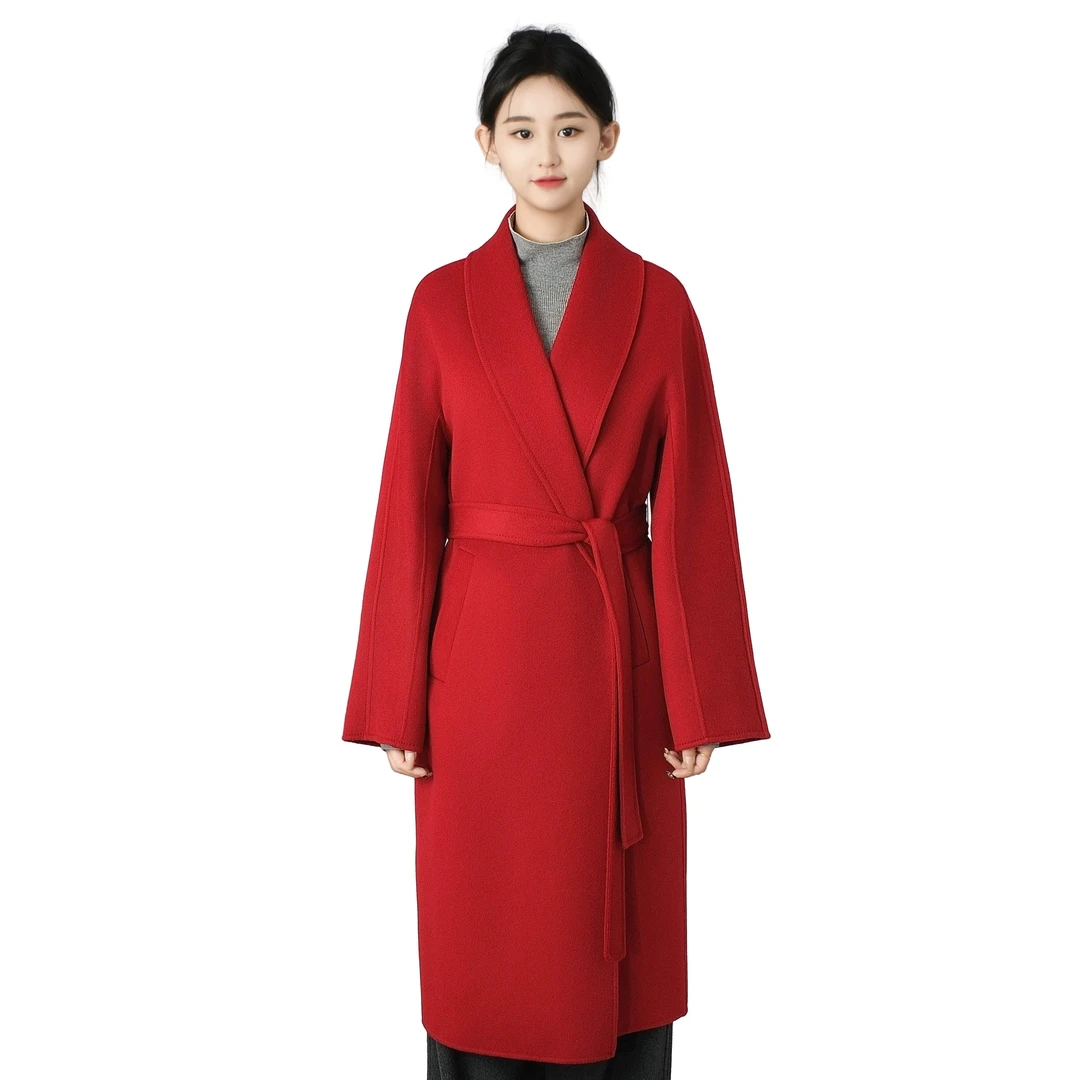 香榭丽舍山羊绒大衣2026年新款长款外套（衣长：106cm）WS66-2-70