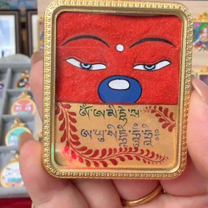 吊坠阿老师热贡纯手绘毛毛