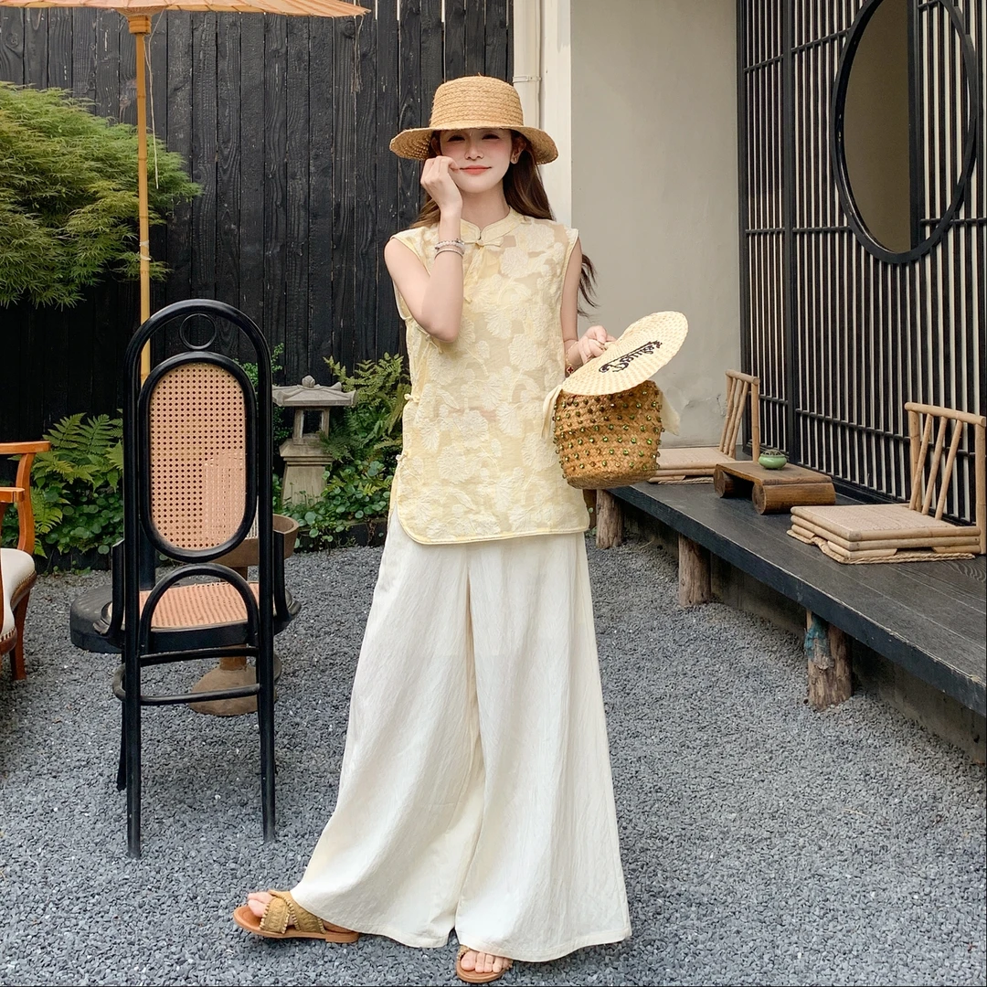 新中式女装国风旗袍改良禅意清冷感老钱风套装连衣裙夏季2025新款