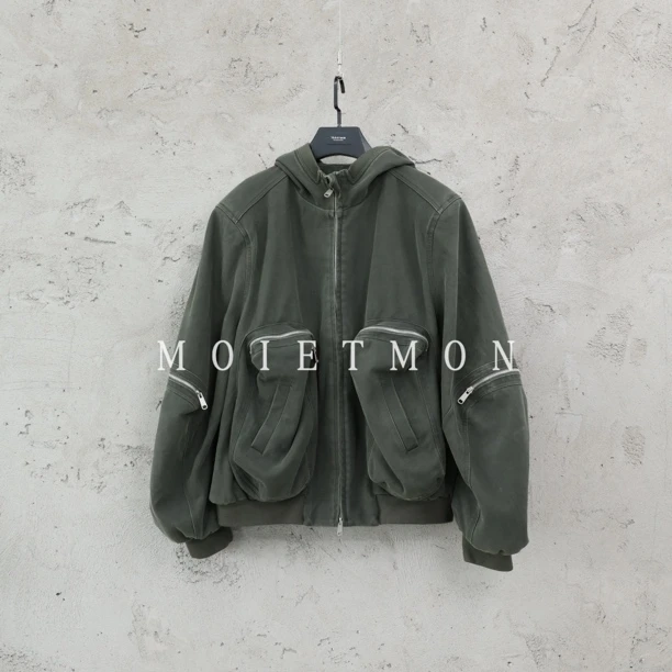 Moi et mon秋季新款小众时尚百搭宽松外套纯色洋气复古外套