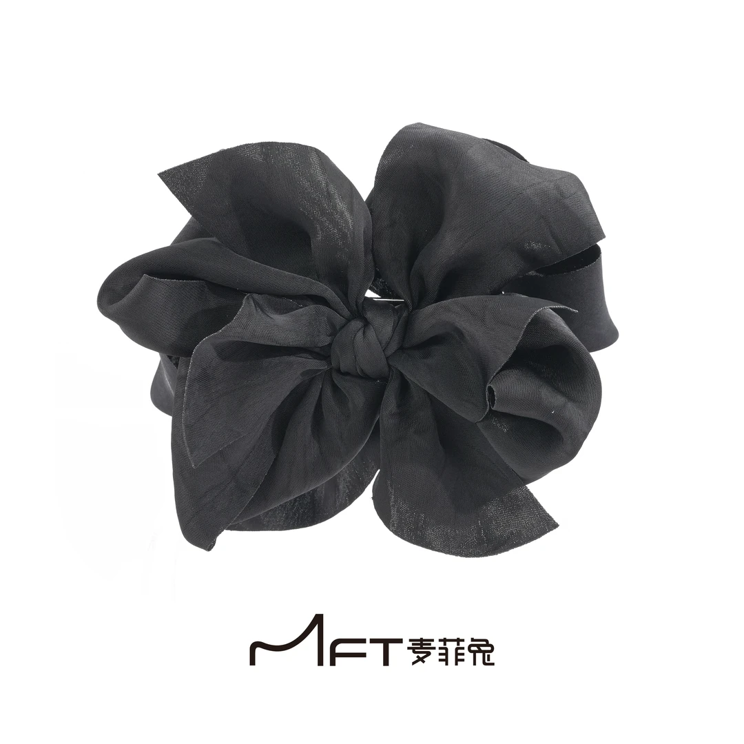 赫本甜心丸子夹黑色通勤蓬松显发量丸子头抓夹气质懒人发夹发饰