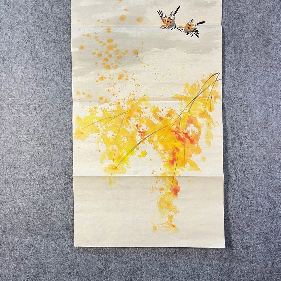 国画290 花鸟在此处飞翔也不太