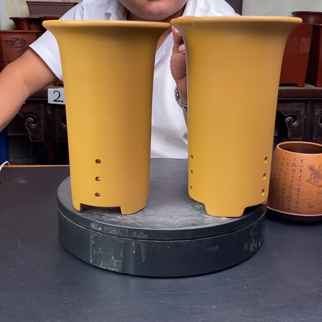 紫砂花盆货号一只LH36