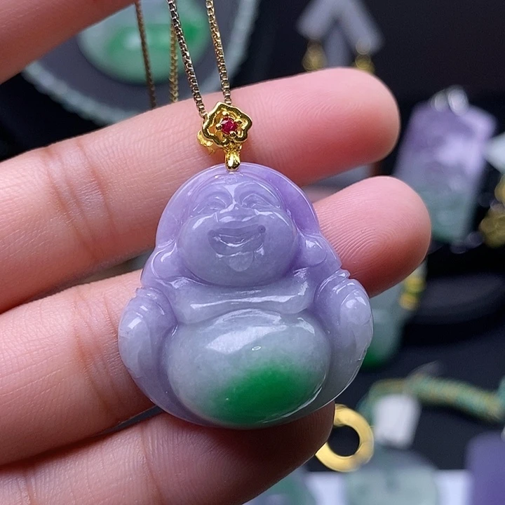 翡翠未镶嵌吊坠(赠链)