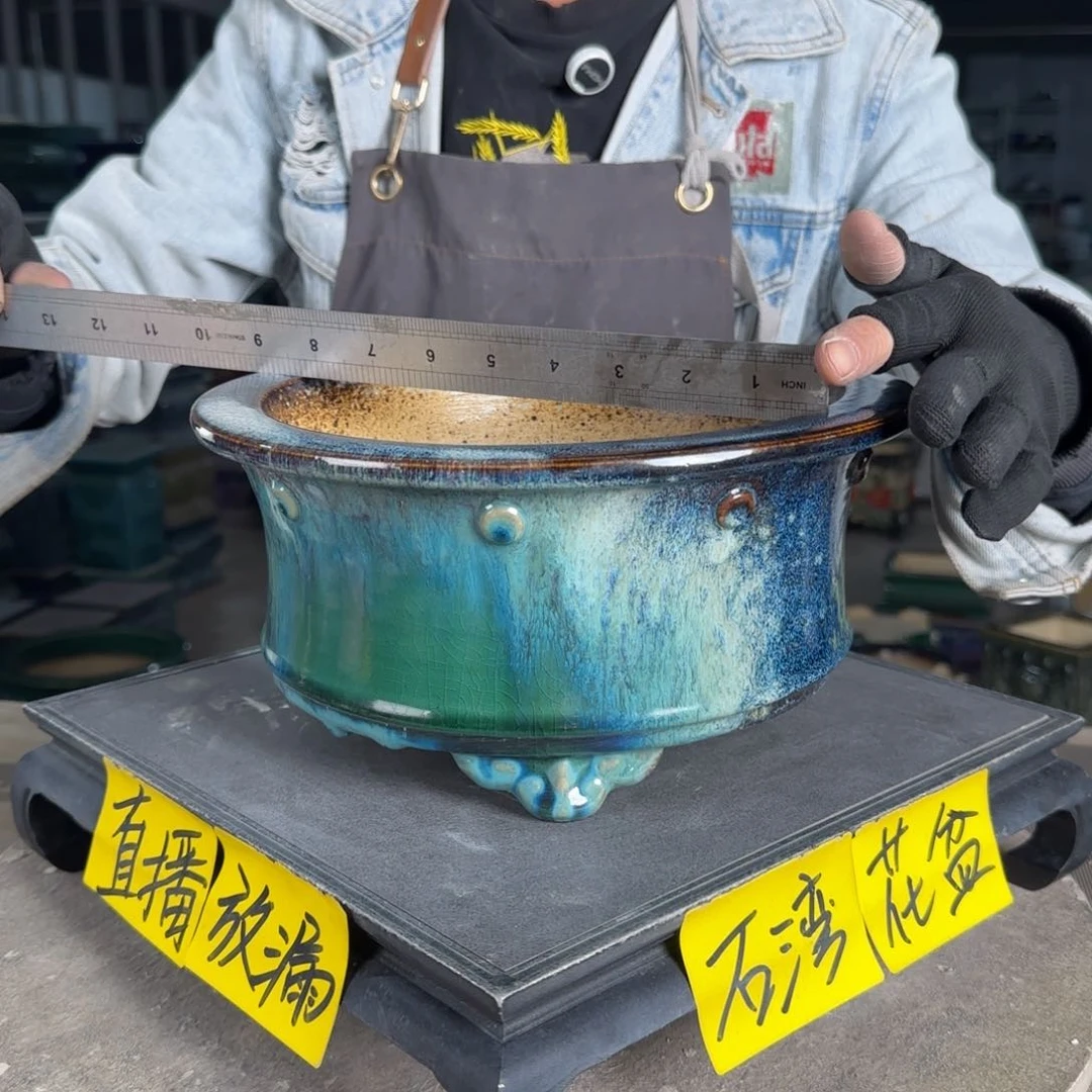 一风堂石湾花盆内口21，内深10编号499