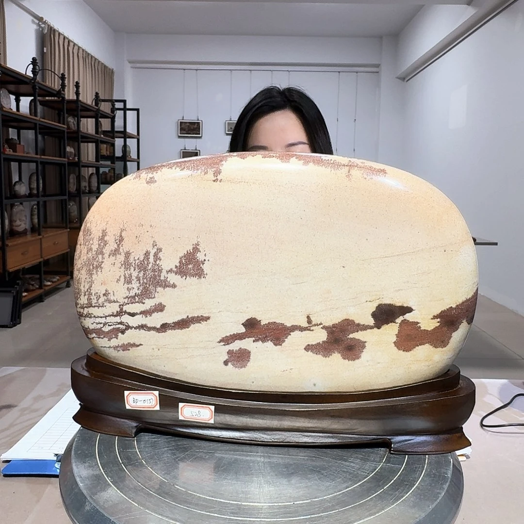 33×22×5长江画面石摆件