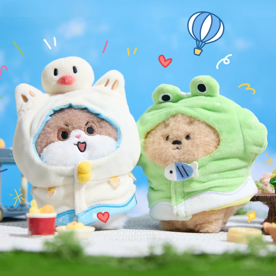 正版哆米和灿灿棉花娃娃 毛绒公仔