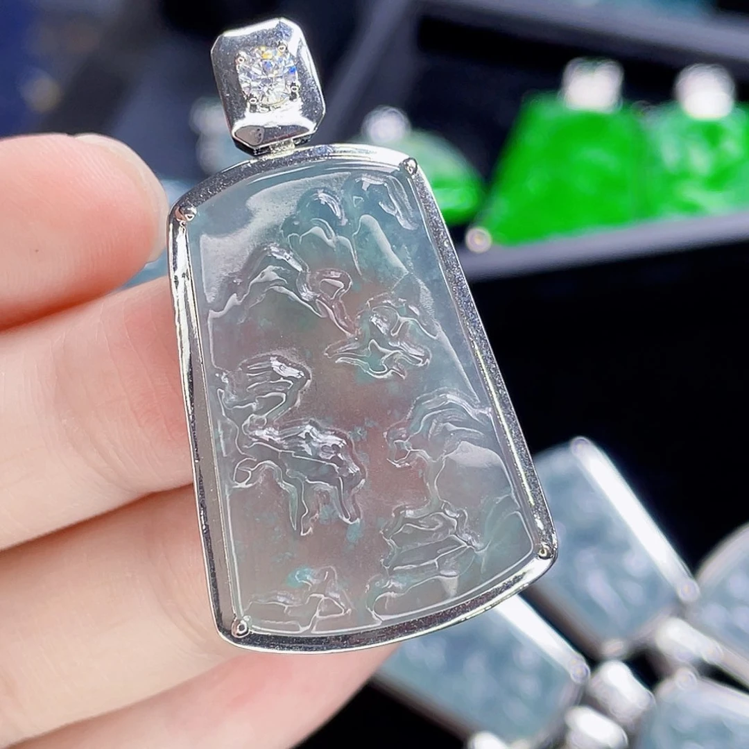 翡翠未镶嵌吊坠(不含链)