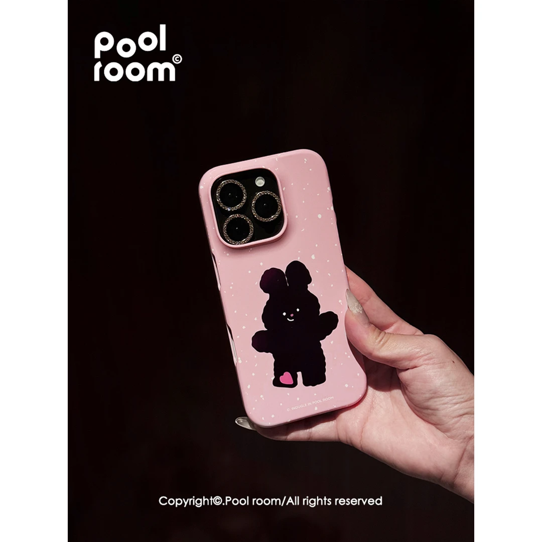 Pool Room波点兔 韩国菲林半包磨砂手机壳