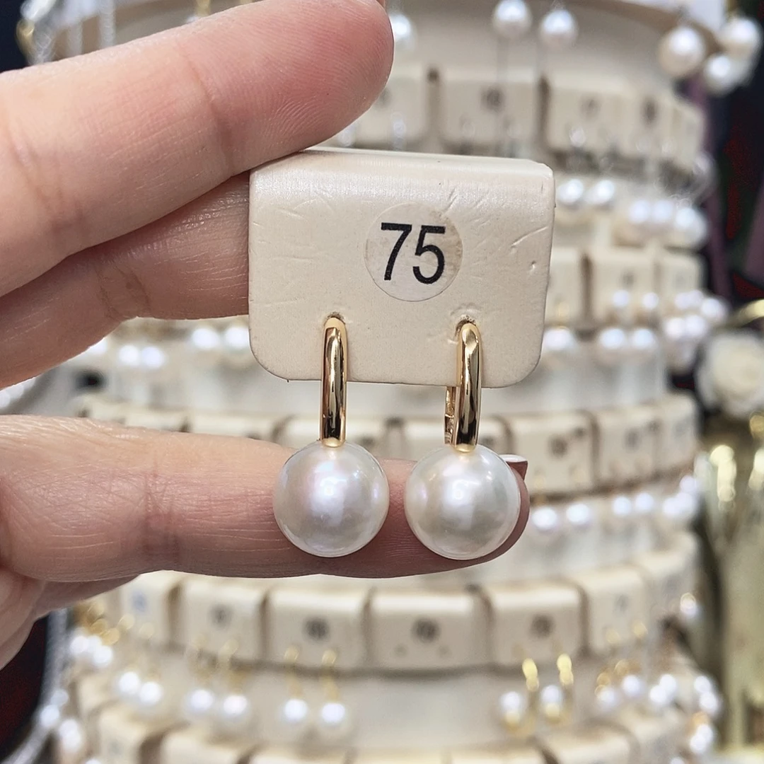 耳饰淡水珍珠银S925镶嵌