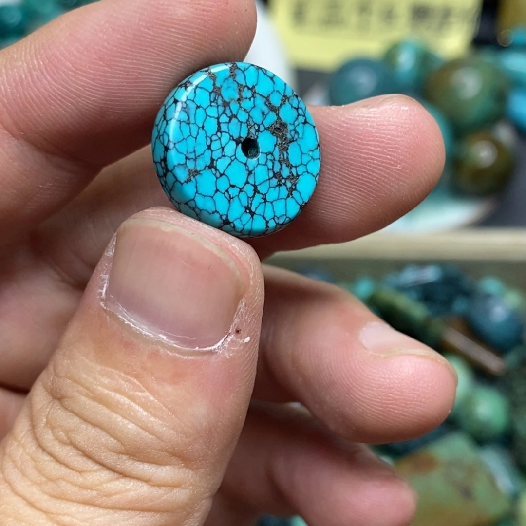特色乌蓝花扣子一枚120