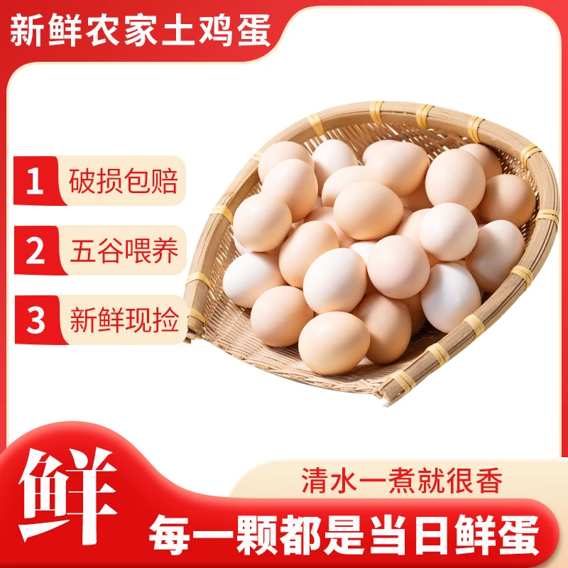 【土鸡蛋10枚】农家散养土鸡蛋 单枚45±5g 现捡现发