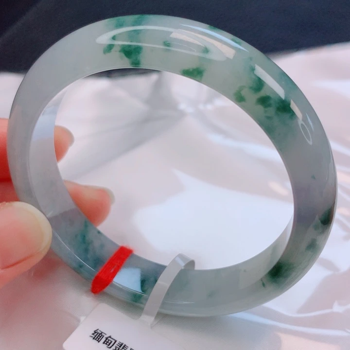 翡翠未镶嵌手镯57圈口高品质高性价比没包容