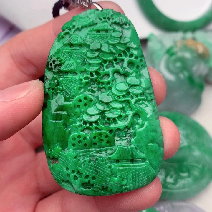 翡翠未镶嵌吊坠(不含链)