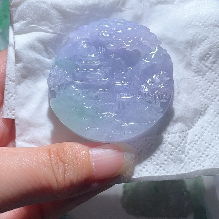 翡翠未镶嵌颈饰天然