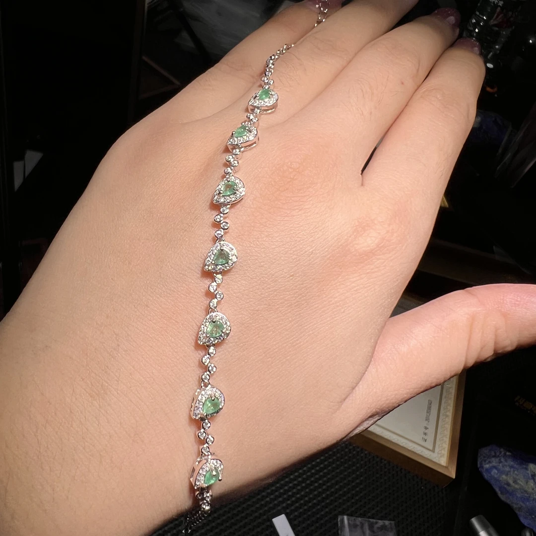 S925祖母绿手链1.78ct   KT24033101