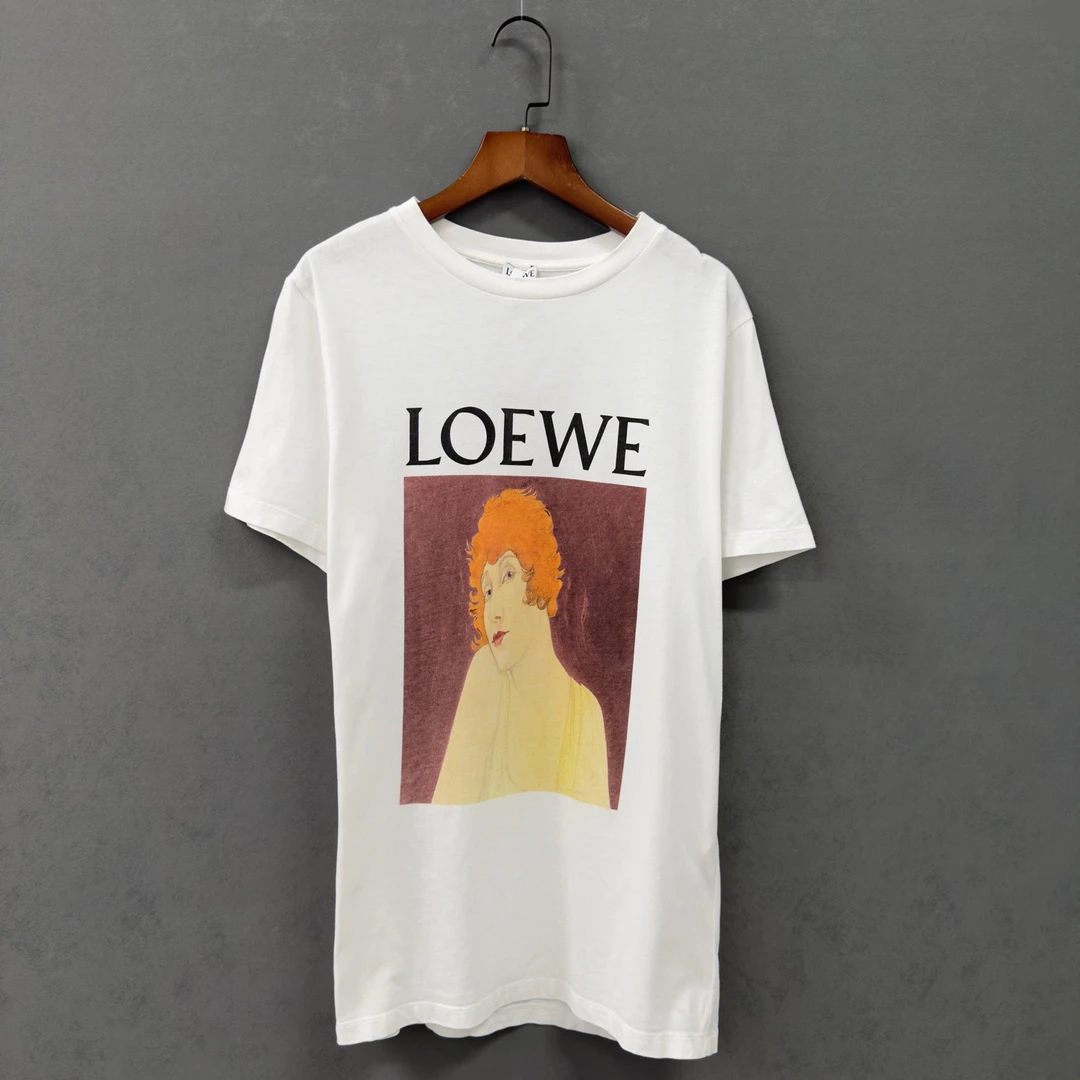 95新 LOEWE/罗意威 肖像图案印花圆领T M码 ys001457