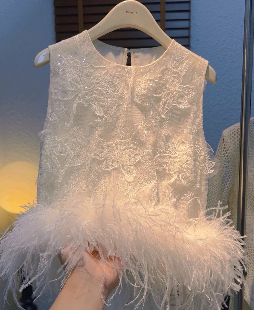 E101法式高级感气质无袖背心上衣