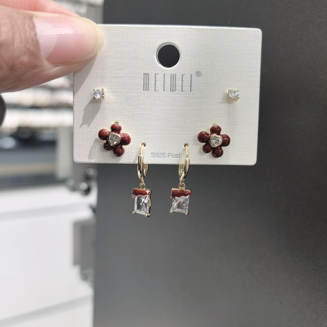 铜合金耳饰 66区 6648 轻奢新款时尚手工气质套装饰品