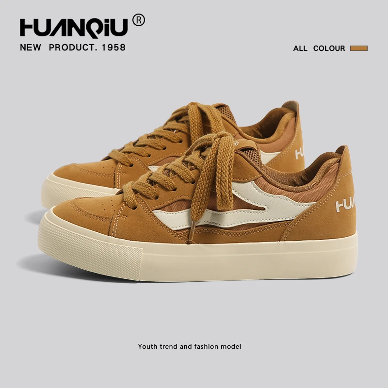 环球面包鞋男款2025春夏新款时尚美式复古休闲板鞋百搭潮牌滑板鞋