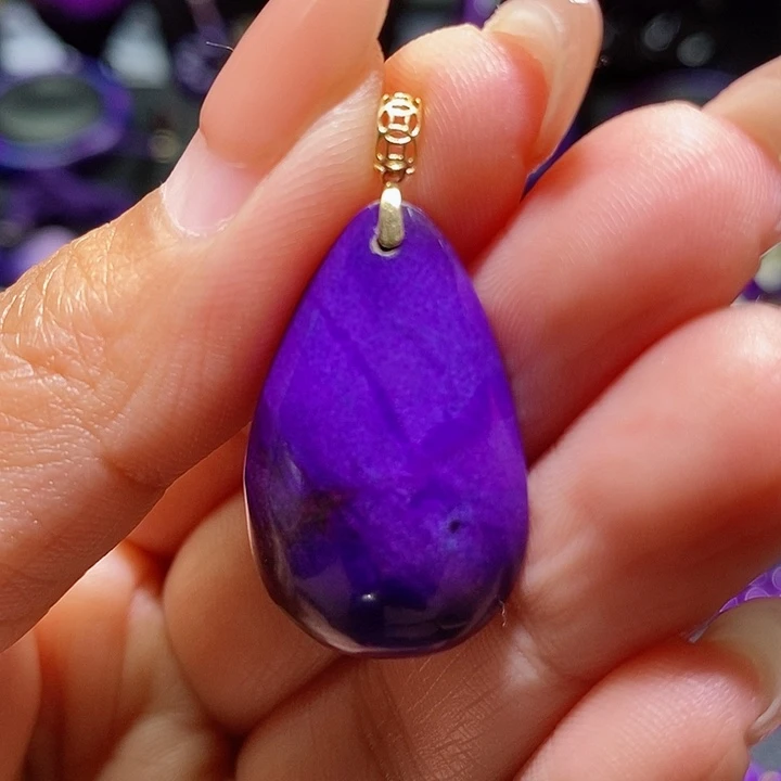 苏纪石（舒俱来）吊坠18K金镶嵌