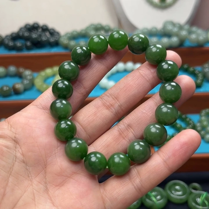 和田玉未镶嵌手链卡12