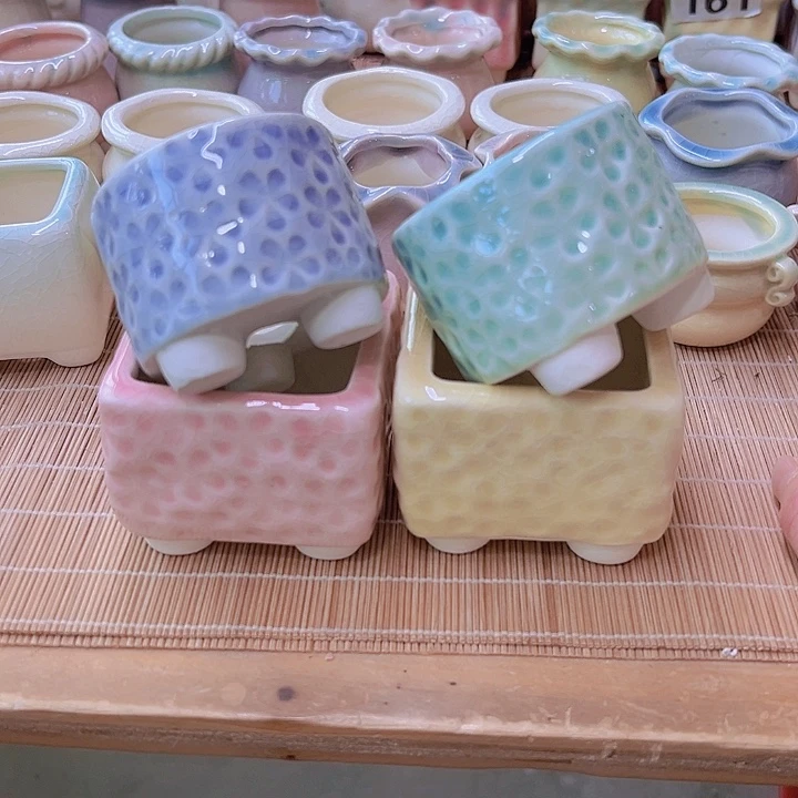 红陶陶瓷花盆当场满12包邮