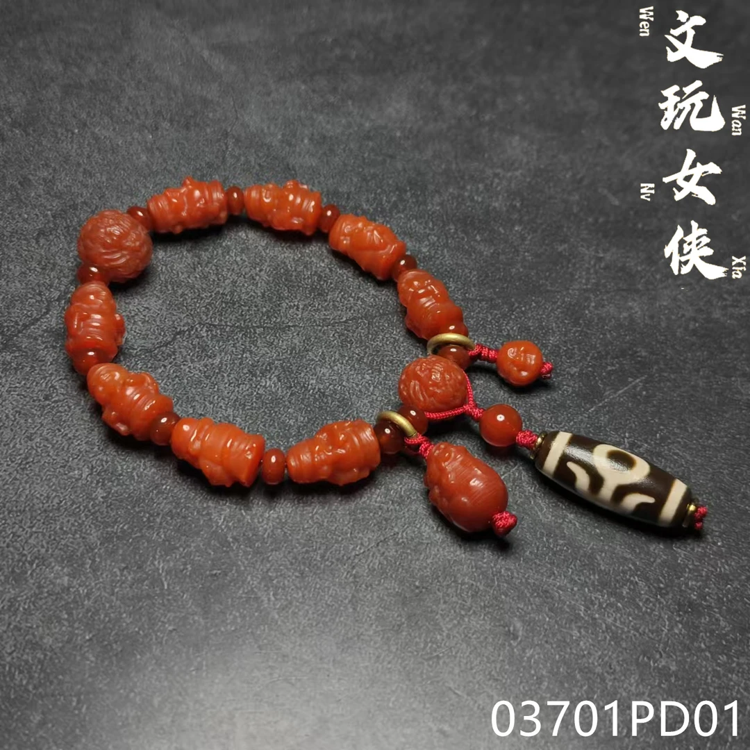 《文玩女侠慧慧》精品玛瑙手串【财神】【文玩探宝】03701PD01H3-4