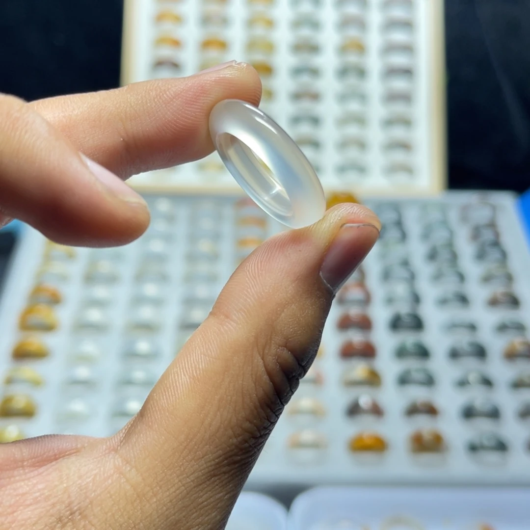 玛瑙/玉髓戒指未镶嵌丹*