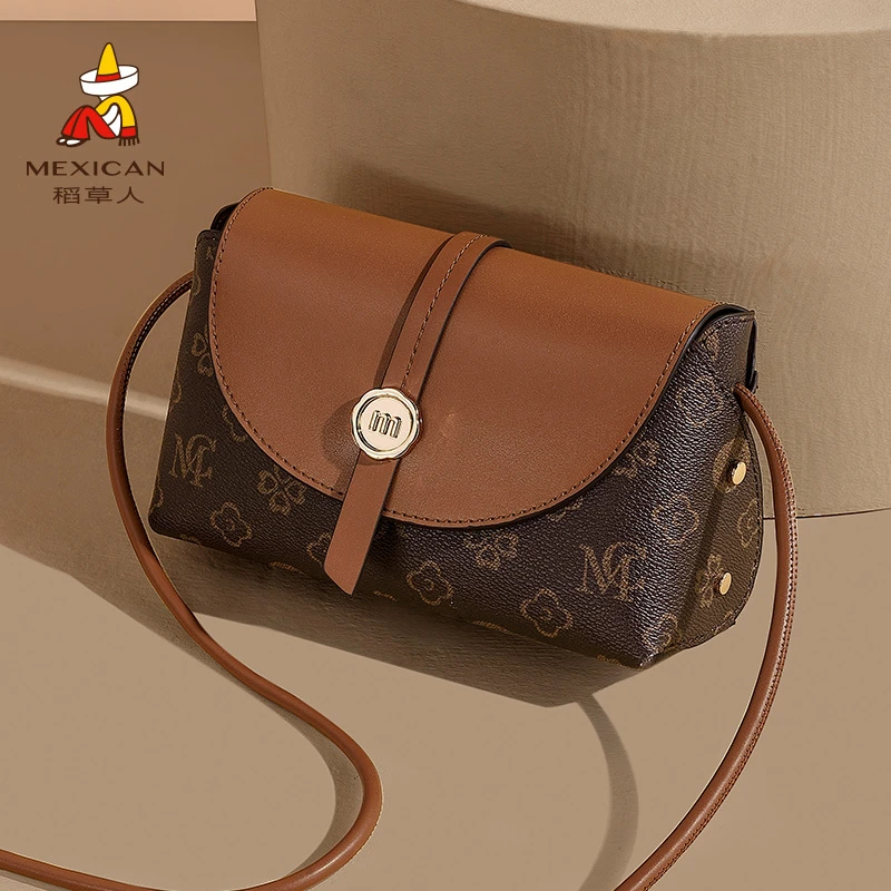 稻草人包包女士2025新款女包斜挎包时尚小包高级感通勤单肩包百搭