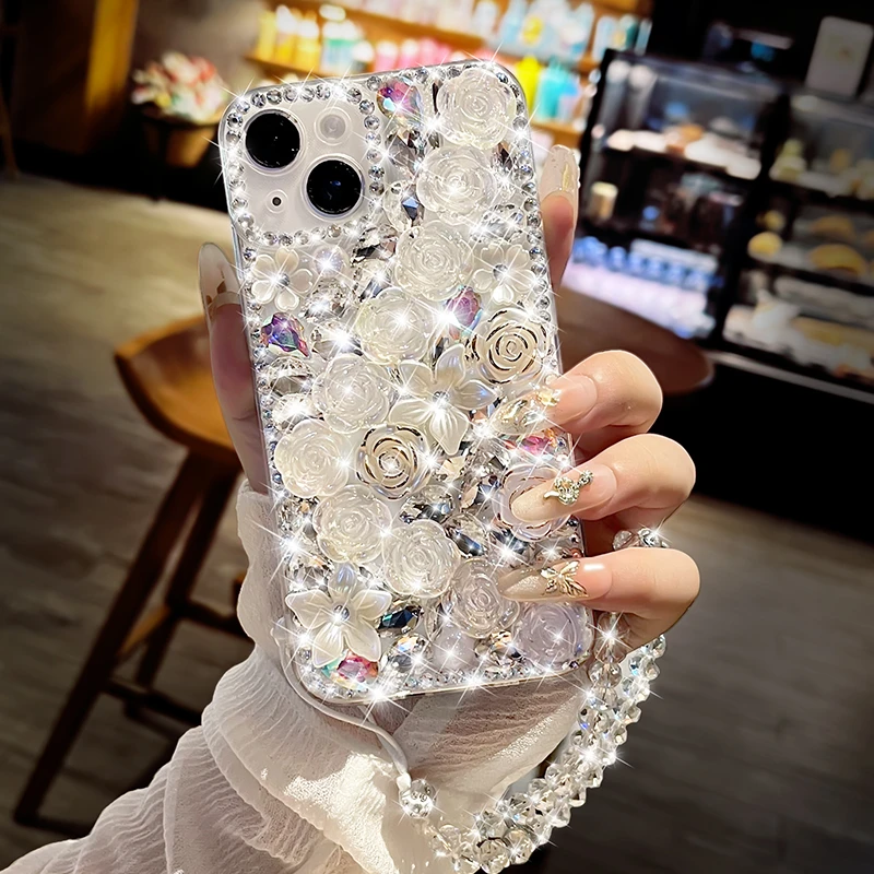 适用小米15满钻13红米k70花朵note12红米turbo4pro软胶k80全包13c