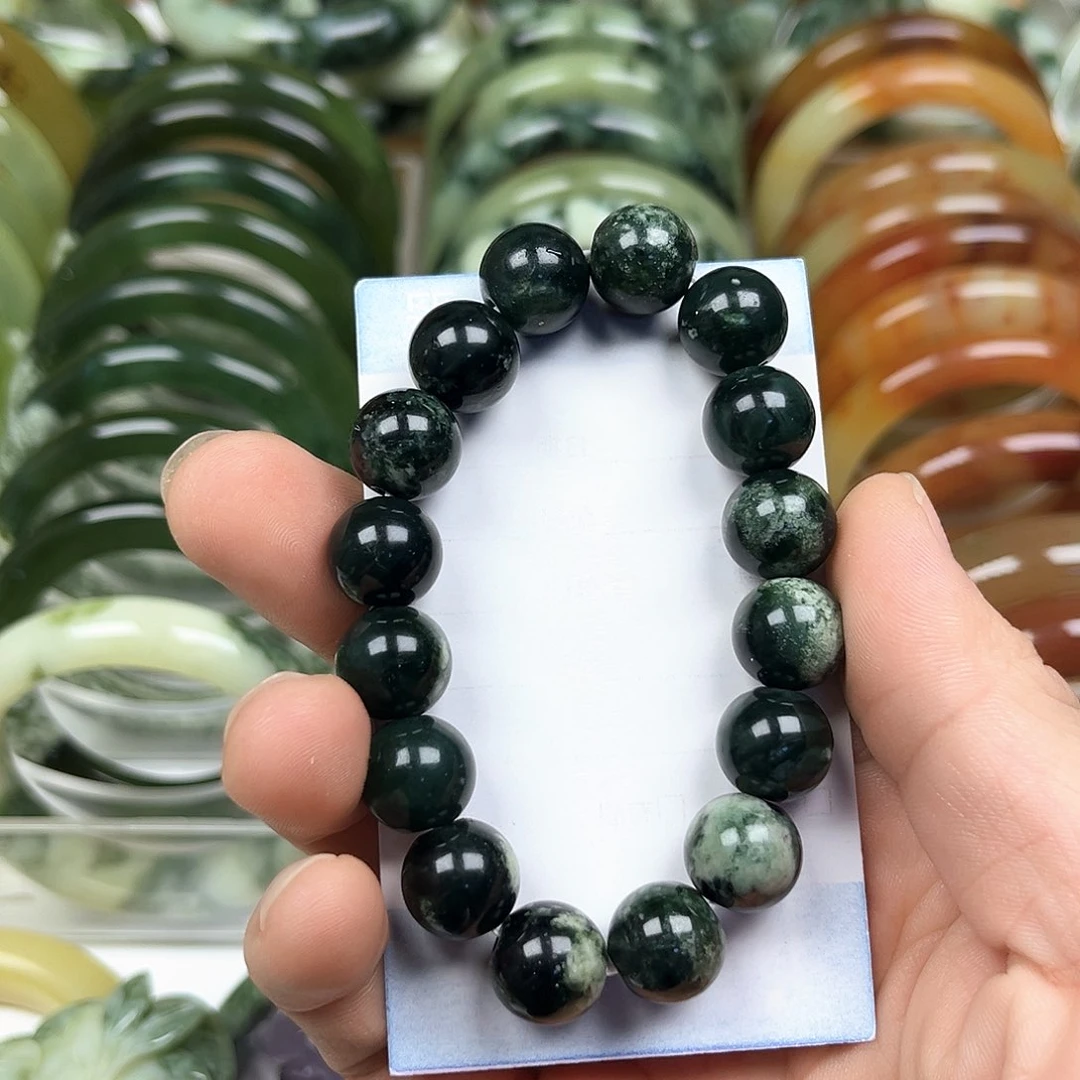 未镶嵌透闪石-蛇纹石玉手镯