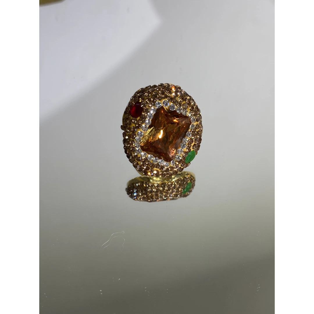 铜合金合成锆石戒指 TTSD时尚百搭SDS戒指3101