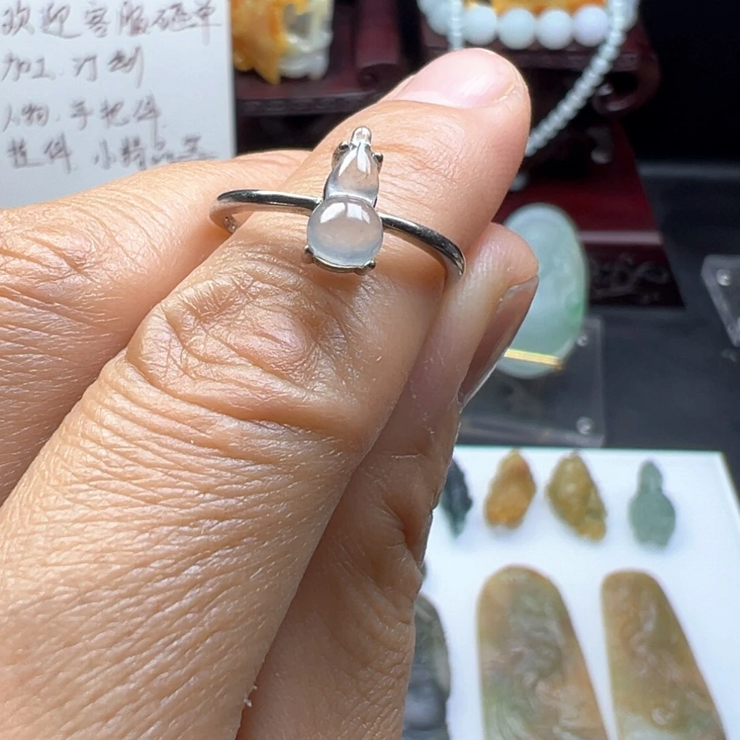 银S925镶嵌戒指翡翠