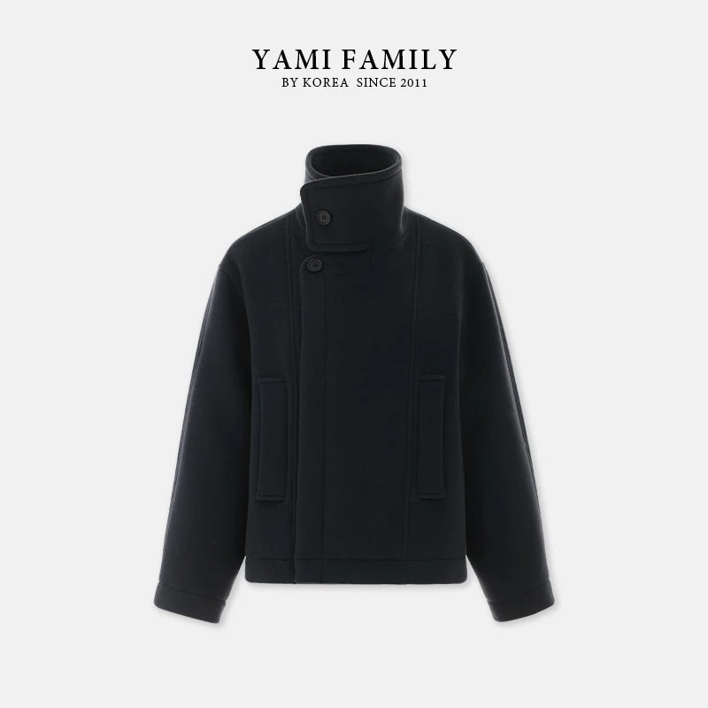 【青檀木】YM 492  秋冬舒适时尚户外休闲保暖秋冬羊毛大衣外套