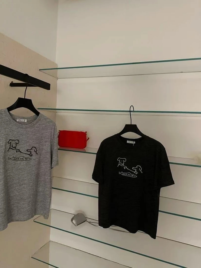 Uncle Be#韩版花线拱桥绣小狗短袖T#9823【福福】